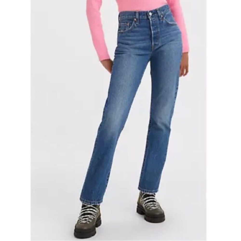 LEVI’S 501 Original Button Fly High Rise Straight Leg Jeans